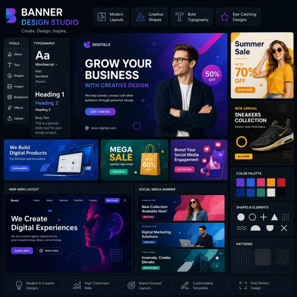 Banner design assets