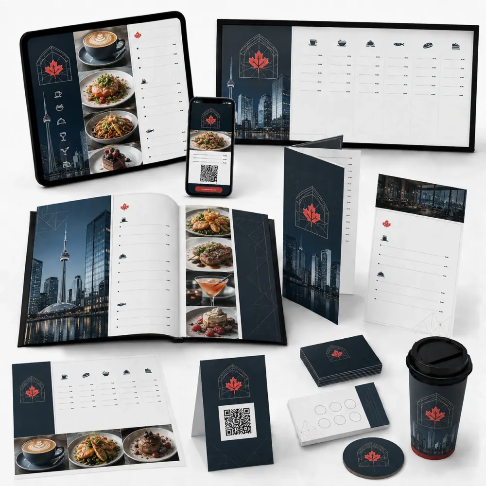 Bold menu design