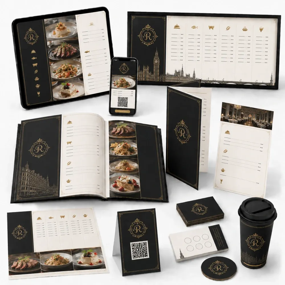 Coffee shop menu design