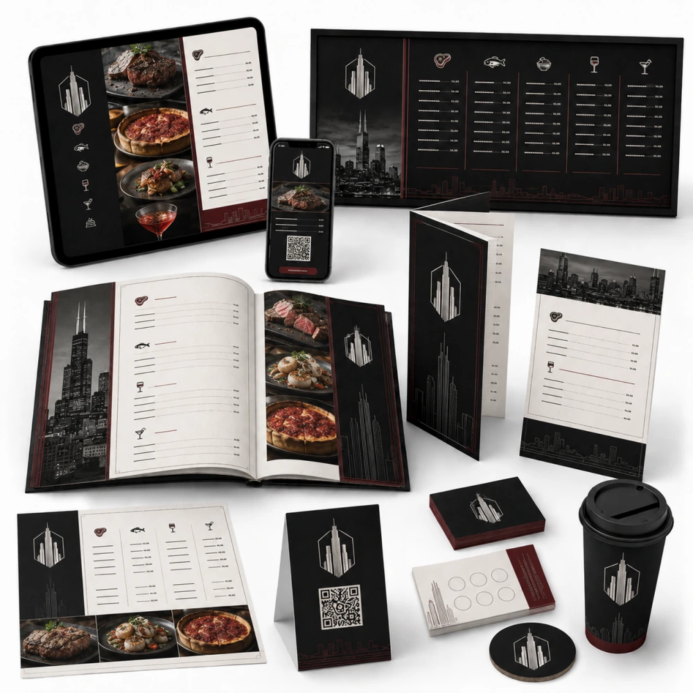 digital menu design service in chicago usa