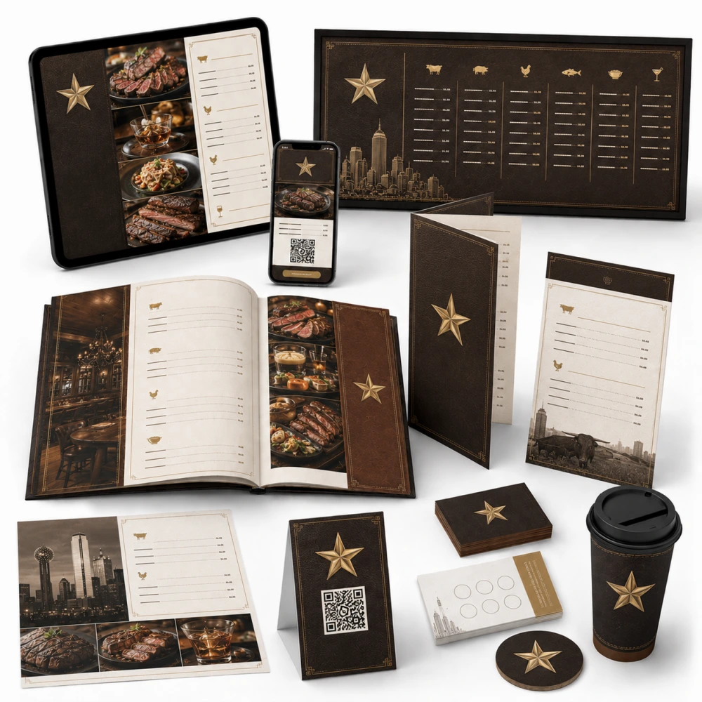 digital menu design service in dallas usa