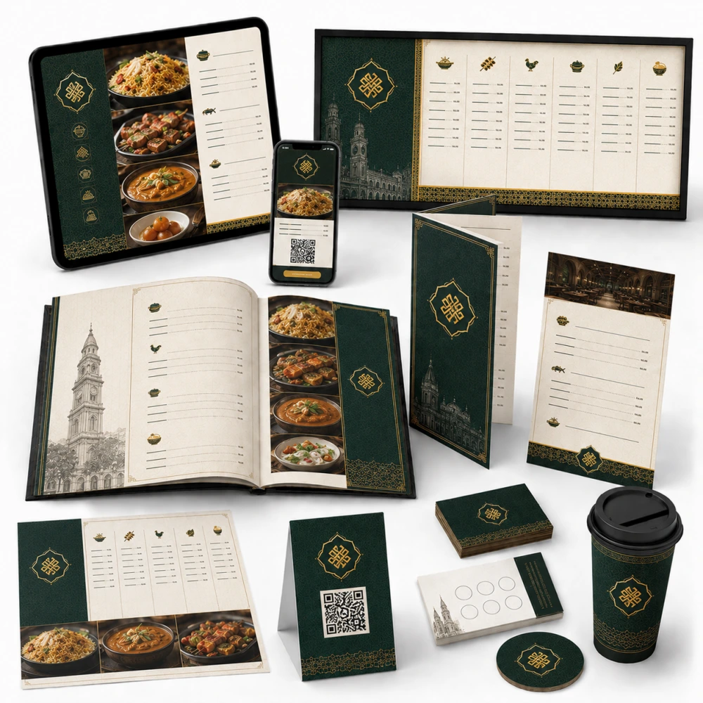 digital menu design service in faisalabad pakistan
