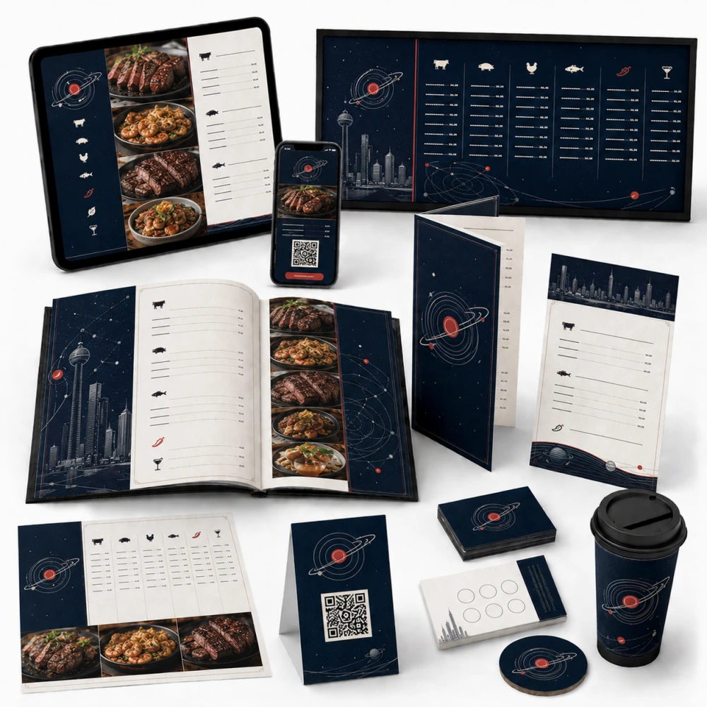 digital menu design service in houston usa