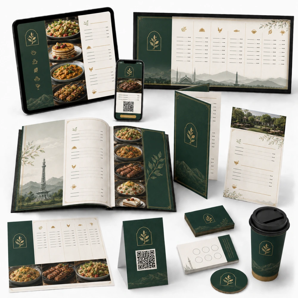 digital menu design service in islamabad pakistan