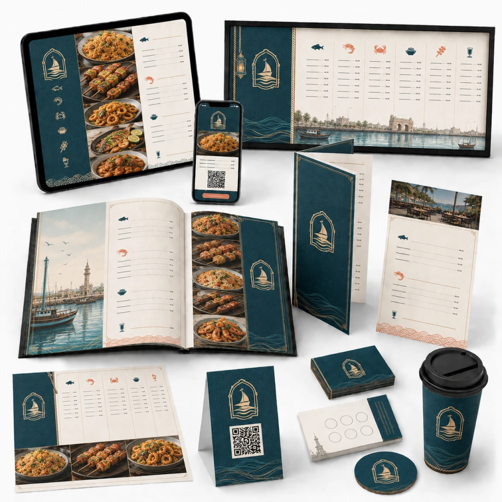digital menu design service in karachi pakistan