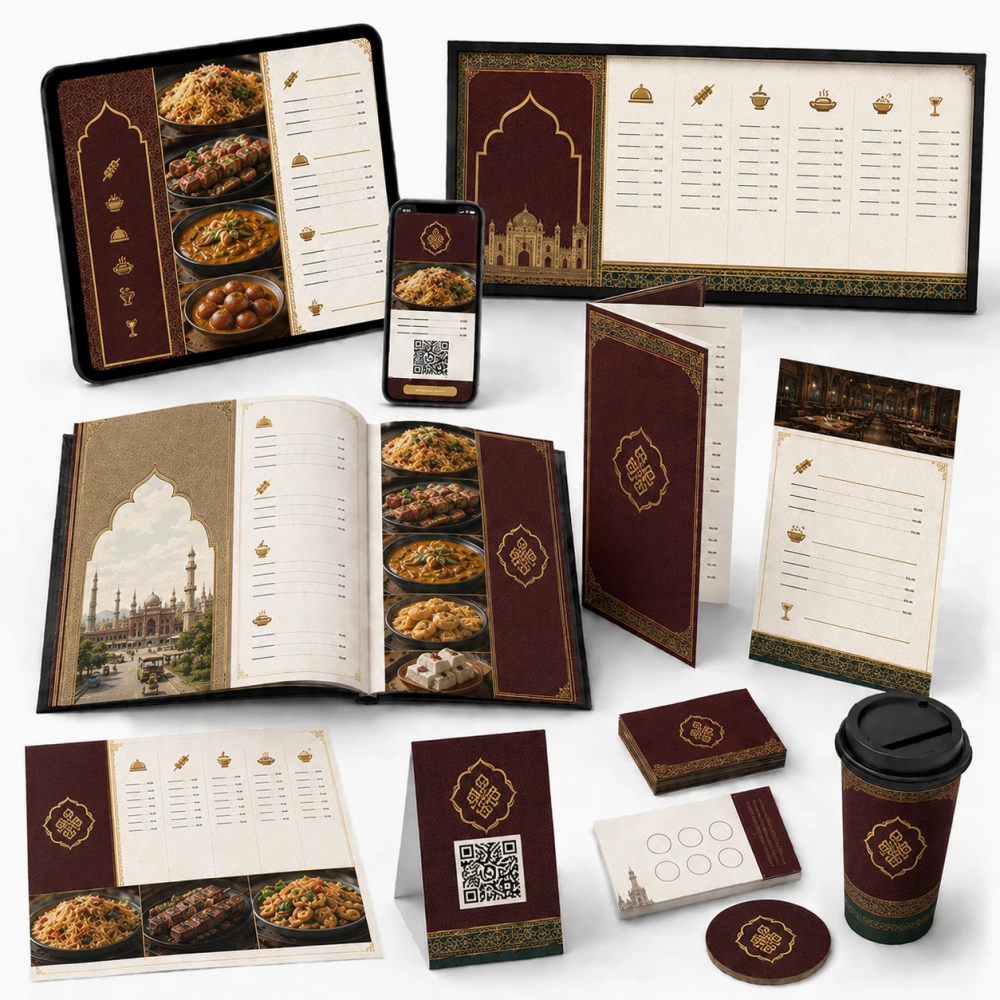 digital menu design service in lahore pakistan