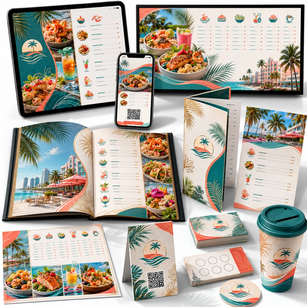 digital menu design service in miami usa