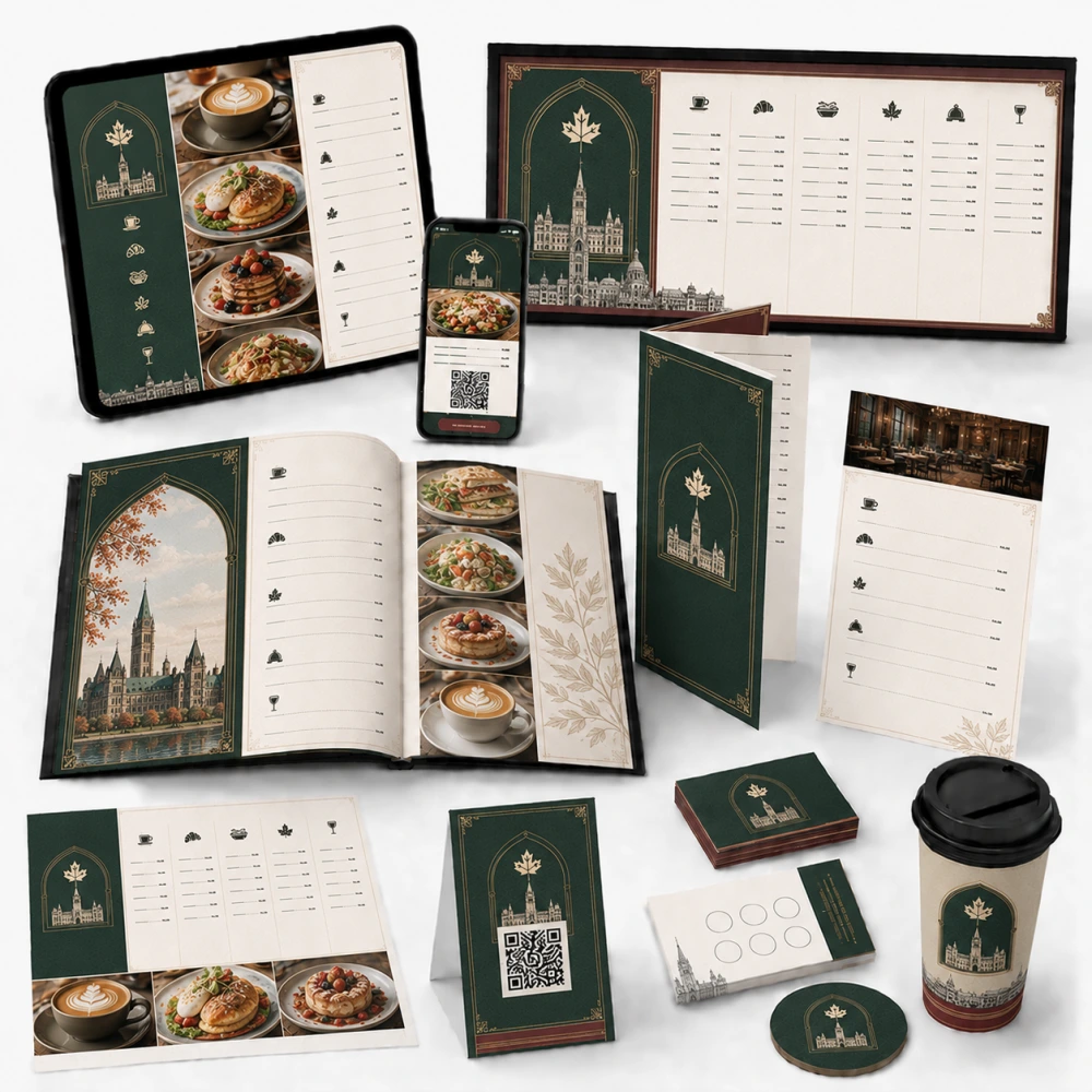 digital menu design service in ottawa canada
