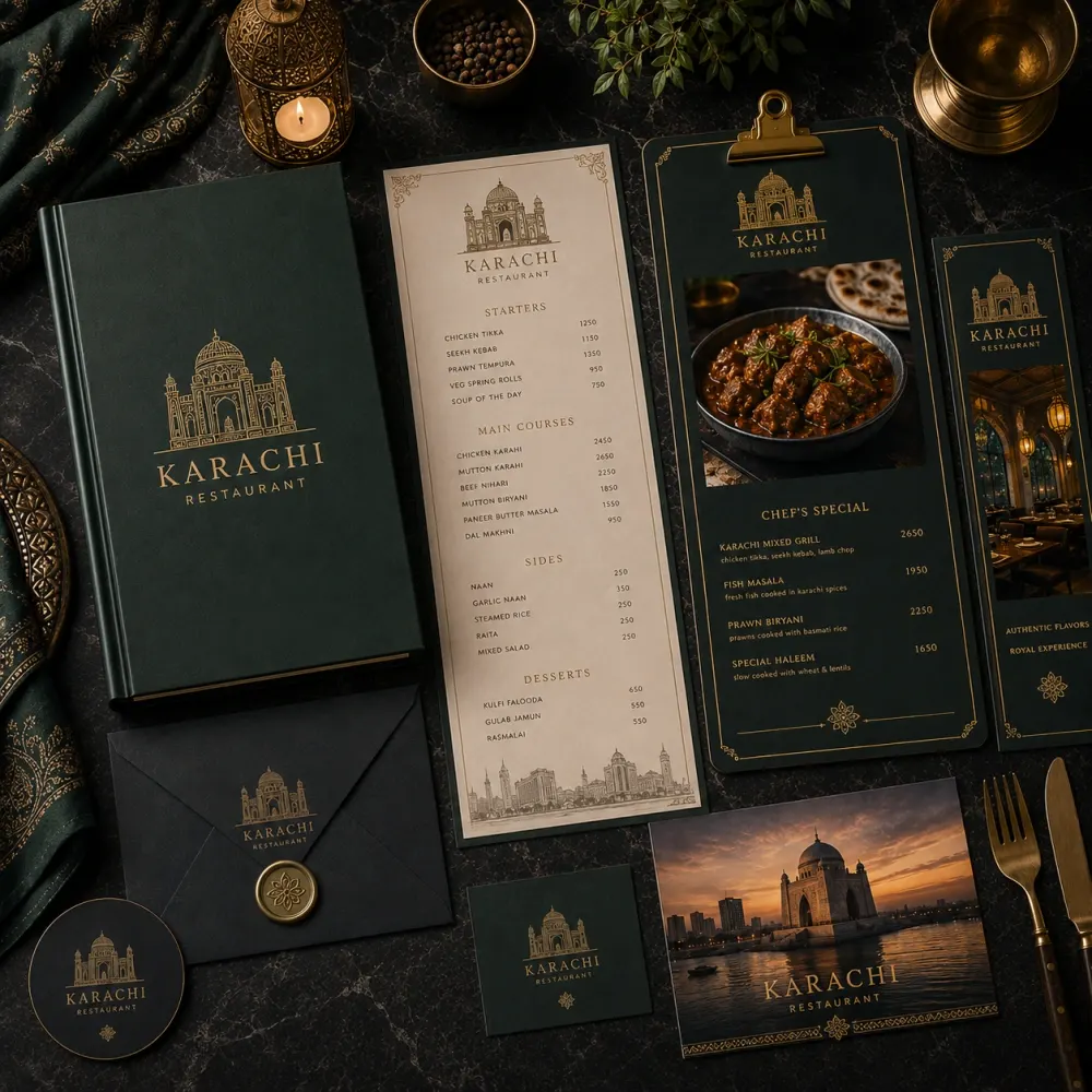 Premium menu design