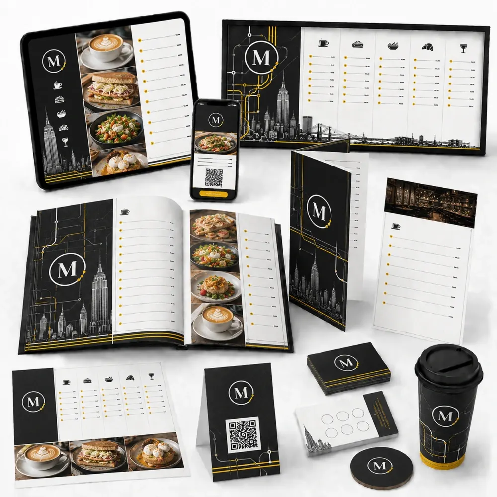 Premium menu design