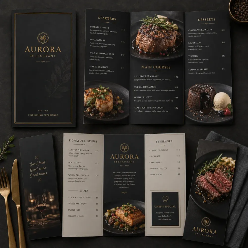 Menu board design