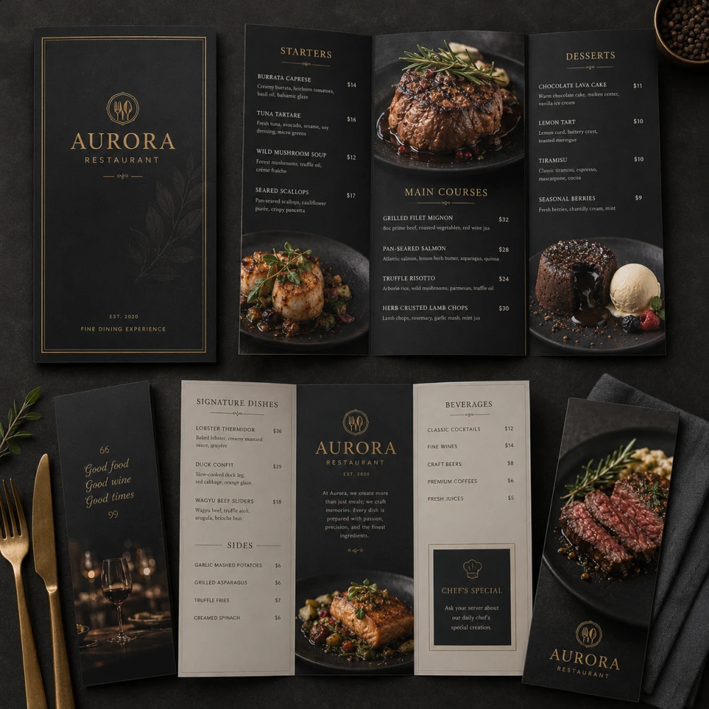 Menu Design Services