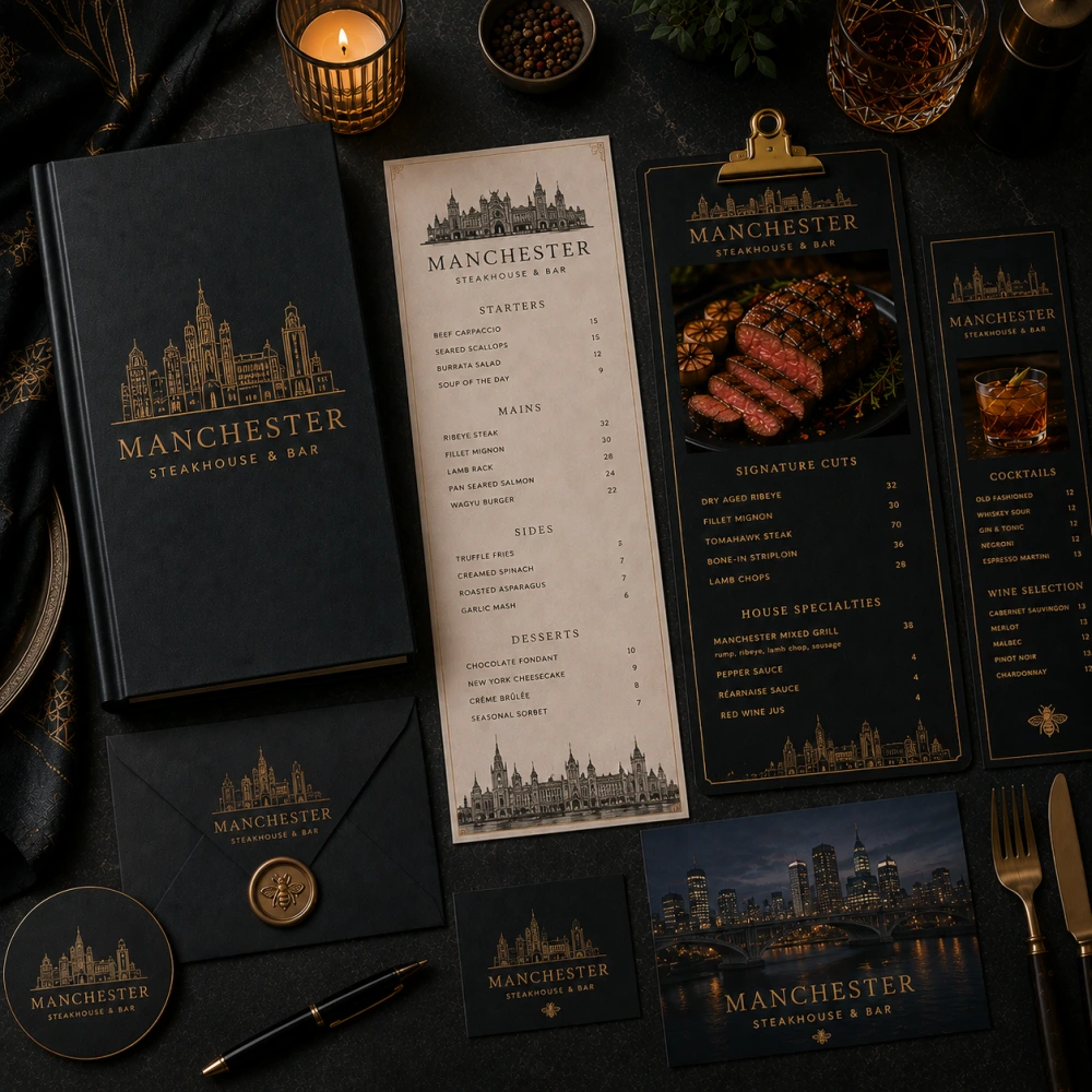 menu design service in manchester