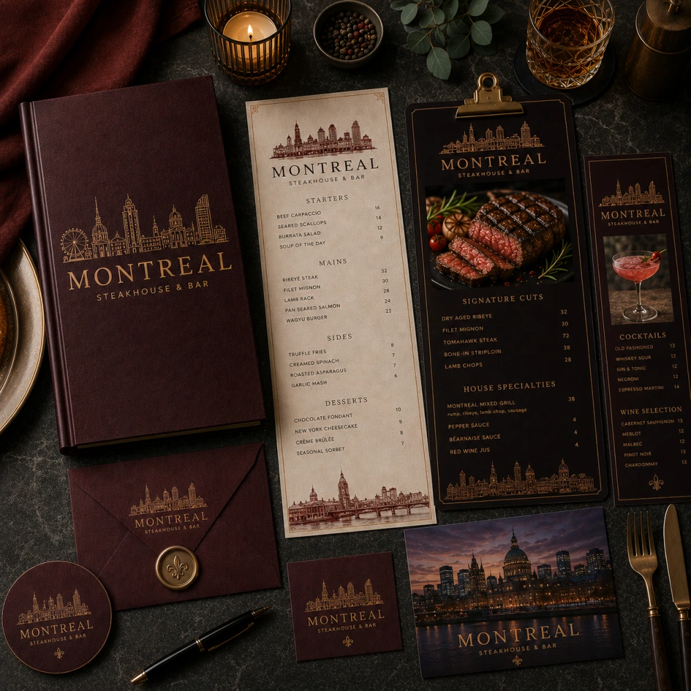 menu design service in montreal
