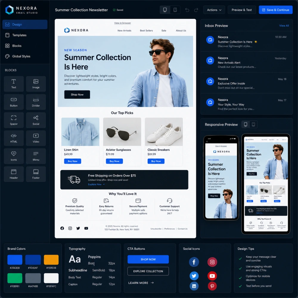 Newsletter Design UI Services
