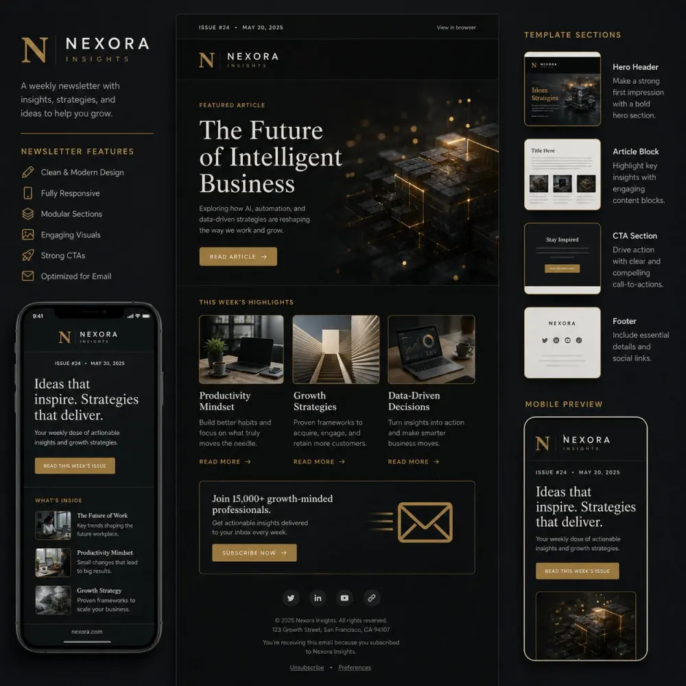 Premium email newsletter design