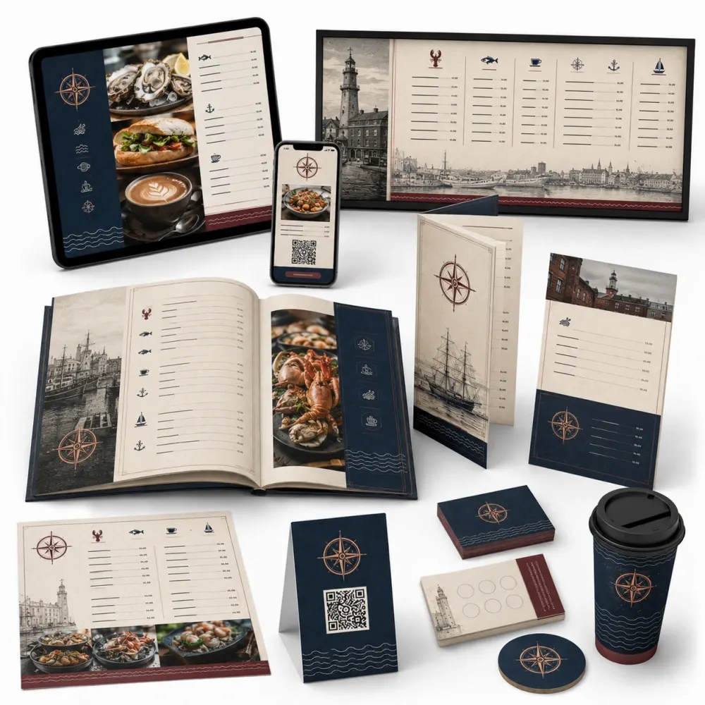 Professional menu design