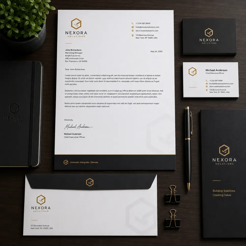 Stationery branding design
