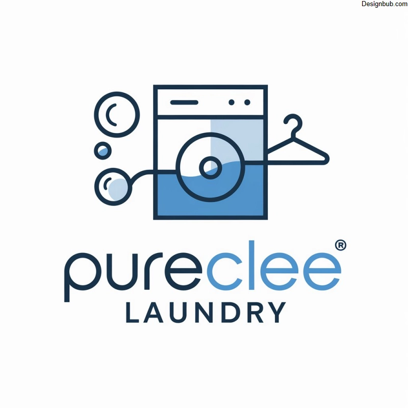 custom laundary logo design